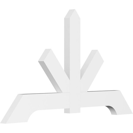 Ekena Millwork Vanguard Architectural Grade PVC Gable Bracket, 48"W x 28"H x 2"D x 4"F, 14/12 Pitch GBP048X28X0204VAN00